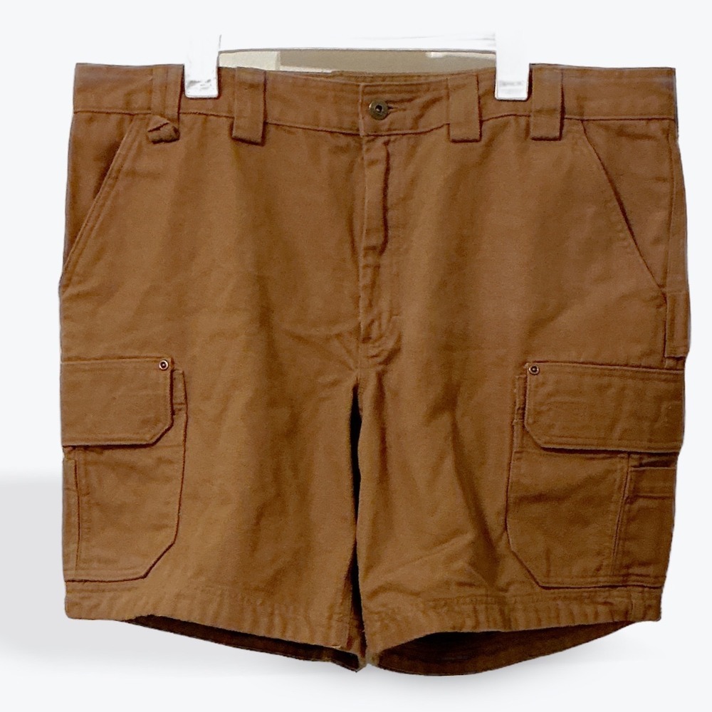 Duluth Trading Company Cargo Shorts Mens Brown Relaxed Fit Work‎ Utility Size 40